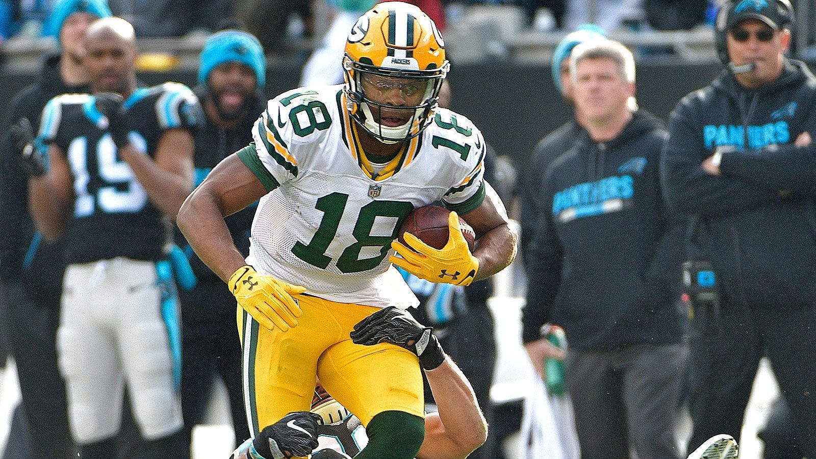 
                <strong>Randall Cobb</strong><br>
                Position: Wide ReceiverGeburtstag: 22. August 1990NFL seit: 2011 (64. Draft-Pick)Bisheriger Klub: Green Bay PackersGehalt 2018: 12,5 Mio. DollarWegen Oberschenkelproblemen kam der Nummer-eins-Receiver in der vergangenen Saison nur in neun Spielen zum Einsatz. Dabei fing er zwei Touchdown-Pässe.
              