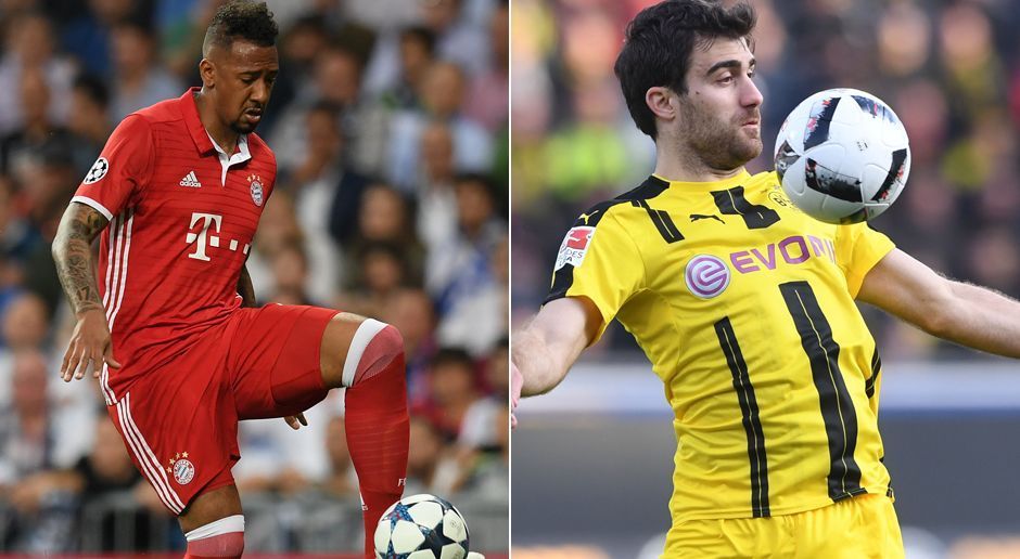 
                <strong>Bayern vs. BVB</strong><br>
                Abwehr: Jerome Boateng vs. Sokratis: Ein Duell auf allerhöchstem Niveau. Nach seinen Adduktorenproblemen ist Boateng wieder zurück. Für 90 Minuten dürfte seine Fitness reichen, eine Verlängerung könnte aber ein Problem werden. Sokratis spielt eine gute Saison, mit dem Bayern-Star kann er jedoch nicht ganz mithalten. 2:1.
              