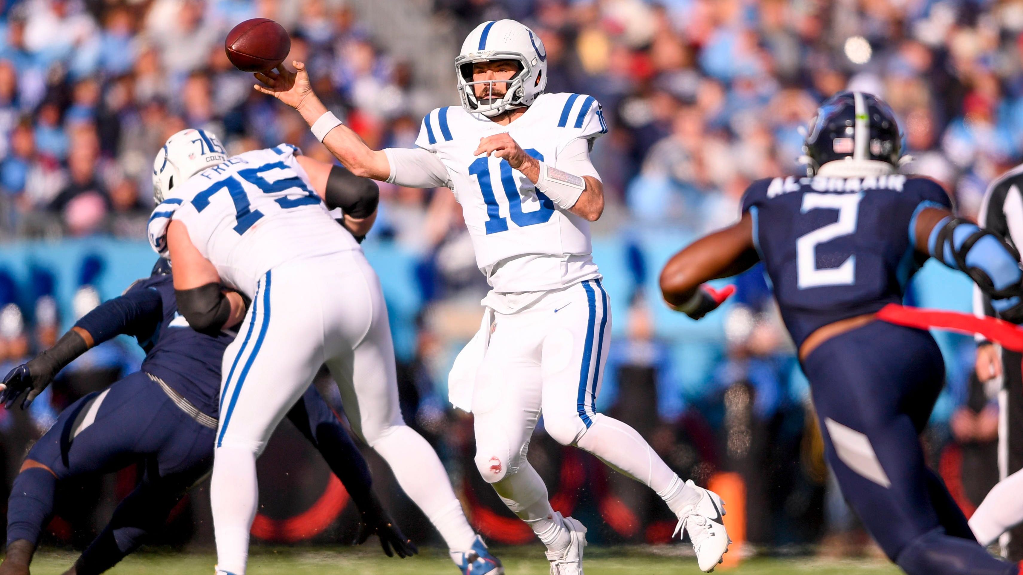 <strong>Indianapolis Colts: Gardner Minshew startet</strong><br>Indianapolis mit "Minshew-Mania" ist nicht zu unterschätzen. Mit 7-5-Bilanz liegt man auf Platz sechs der AFC. Und auch der restliche Spielplan macht Hoffnung. In Woche 14 und 15 warten Aufeinandertreffen mit weiteren Postseason-Aspiranten, bei den Bengals und gegen die Steelers. Und auch danach geht es machbar weiter (@ Atlanta Falcons, vs. Las Vegas Raiders, vs. Texans).