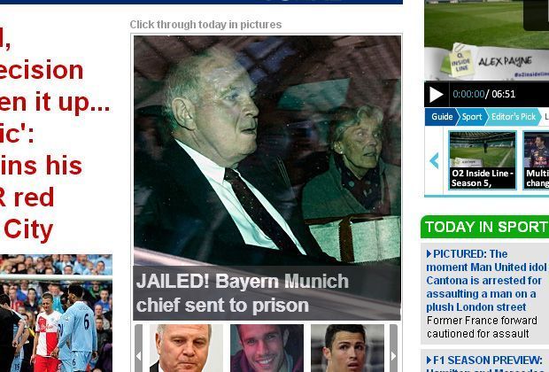 
                <strong>Daily Mail (England)</strong><br>
                Die englische Presse ist knallhart: "JAILED! Bayern Munich chief sent to prison".
              
