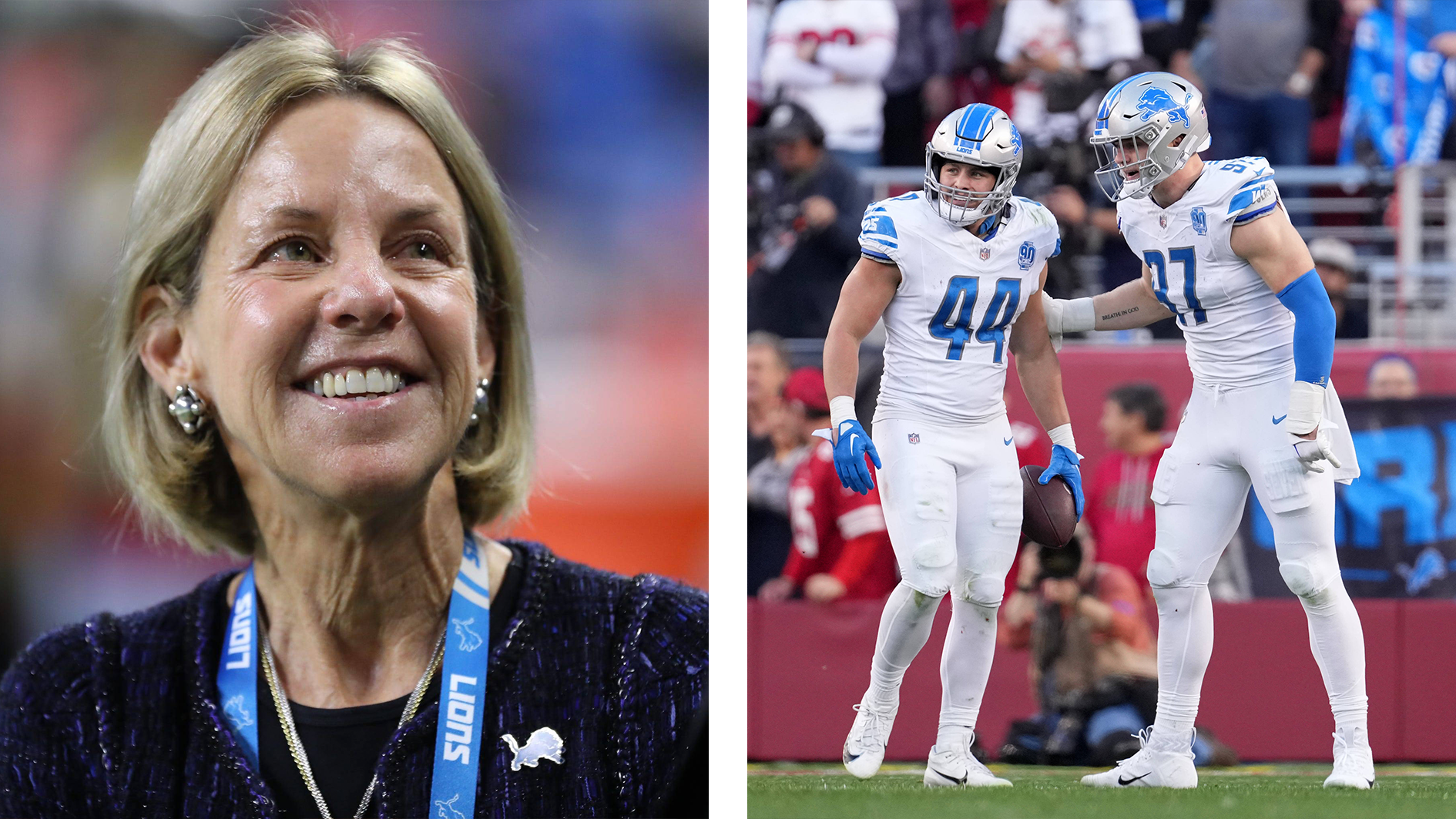 <strong>Platz 25: Detroit Lions</strong><br>
                Franchise-Wert: 3,6 Milliarden US-Dollar<br>Aktueller Owner: Sheila Ford Hamp<br>Kaufpreis: 4,5 Millionen US-Dollar (1964)<br>Absoluter Gewinn: 3,5955 Milliarden US-Dollar.
