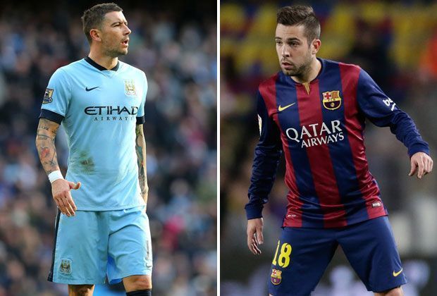 
                <strong>Aleksander Kolarov vs. Jordi Alba</strong><br>
                Die beiden Außenverteidiger Aleksander Kolarov und Jordi Alba ackern auf der Außenbahn der beiden Klubs. Bei ihrer aktuellen Form ragt keiner der beiden Spieler wirklich heraus. Unentschieden. City 1:2 Barcelona.
              