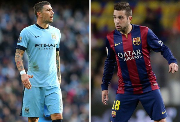 
                <strong>Aleksander Kolarov vs. Jordi Alba</strong><br>
                Die beiden Außenverteidiger Aleksander Kolarov und Jordi Alba ackern auf der Außenbahn der beiden Klubs. Bei ihrer aktuellen Form ragt keiner der beiden Spieler wirklich heraus. Unentschieden. City 1:2 Barcelona.
              