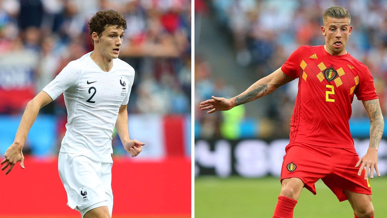 
                <strong>Benjamin Pavard vs. Toby Alderweireld </strong><br>
                Pavard ist einer der Überraschungsspieler dieser WM. Hat sich mit konstant guten Leistungen als Stammspieler etabliert und gegen Argentinien ein Traumtor beigesteuert.  Alderweireld ist in der belgischen Verteidigung häufiger unter Druck als Pavard, doch der 29-Jährige spielt ein ähnlich konstantes Turnier wie der Franzose. Hier gibt es keine klare Entscheidung. Punkt für beide
              