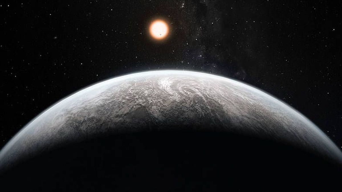 Artists’s impression of one of more than 50 new exoplanets found by HARPS: the rocky super-Earth HD 85512 b