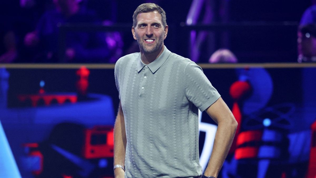 Auch an Tennis interessiert: Nowitzki beim Laver Cup