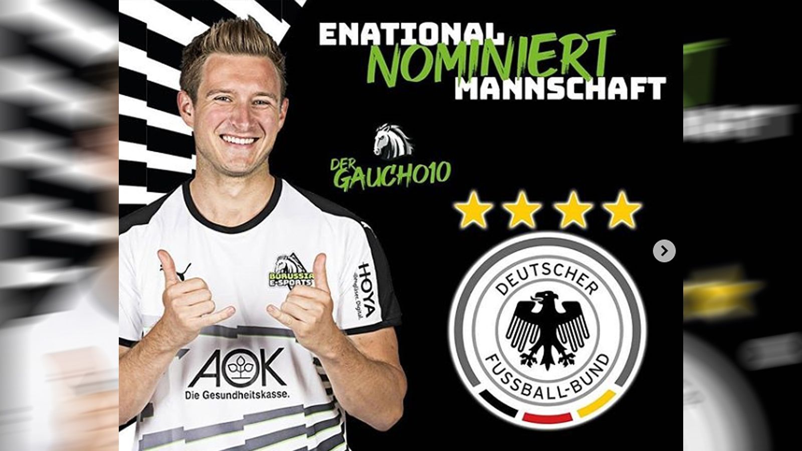 
                <strong>Richard Hormes</strong><br>
                eSports-Nickname: Der_Gaucho10Konsole: XboxVerein: Borussia Mönchengladbach
              