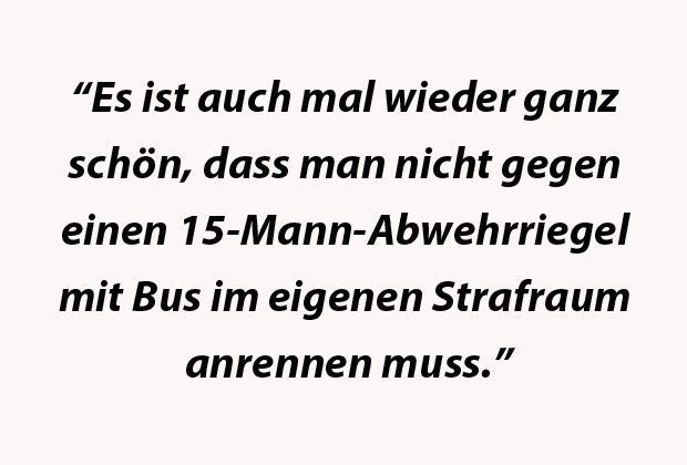 
                <strong>Thomas Müller</strong><br>
                Der Dreifach-Torschütze zur mutigen Ausrichtung der Frankfurter.
              