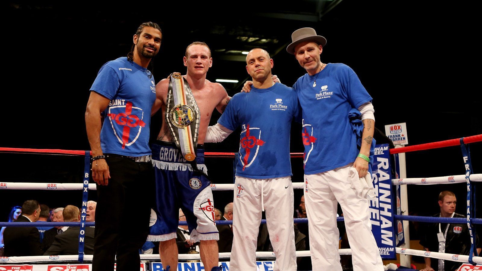 
                <strong>George Groves mit David Haye</strong><br>
                ... kein Wunder, hat er doch von einem der größten Trash-Talker im Box-Business gelernt. Jahrelang trainierte Groves gemeinsam mit dem früheren Schwergewichts-Weltmeister David Haye.
              