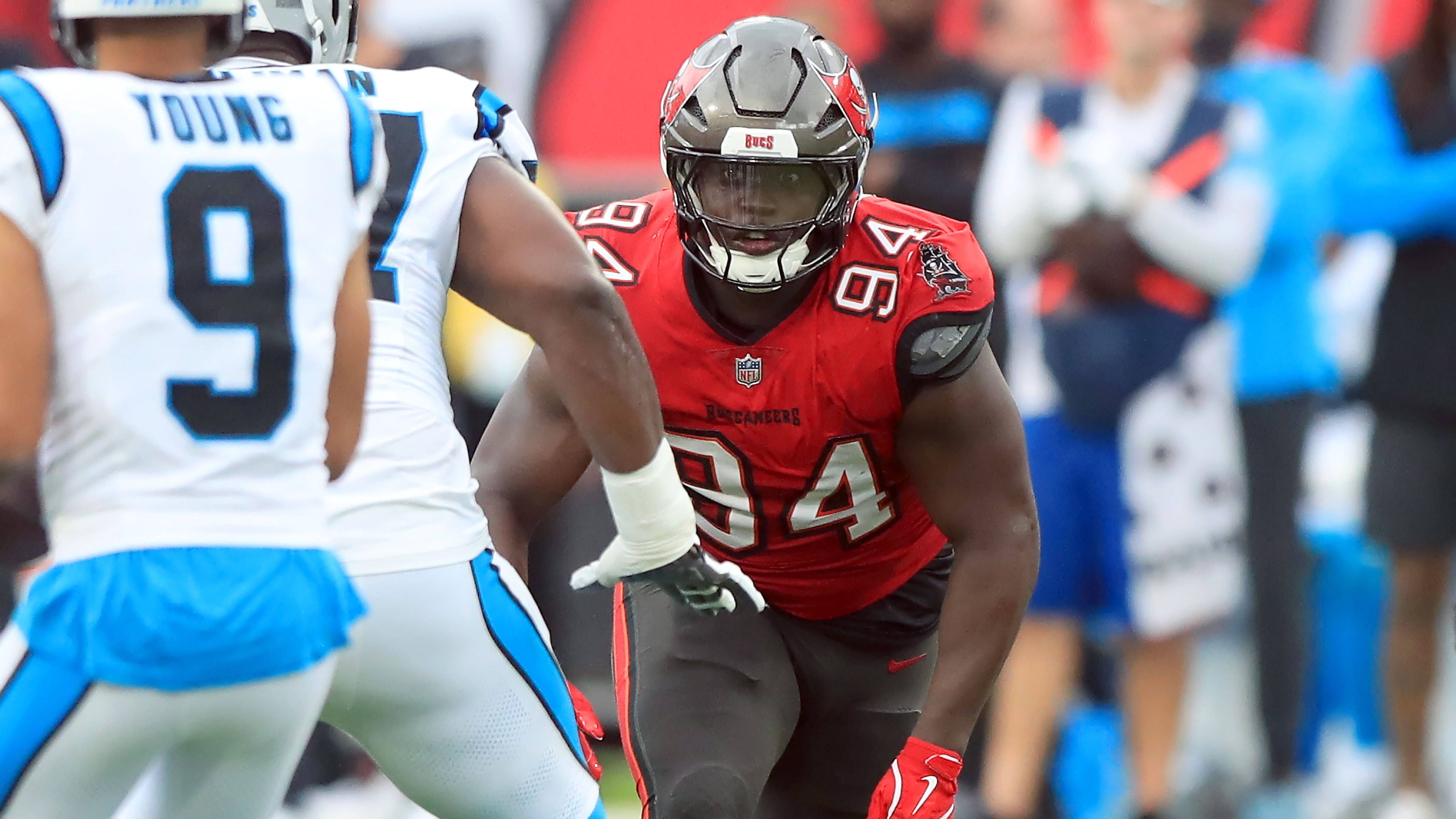 <strong>Platz 6: Tampa Bay Buccaneers</strong><br>Sacks: 46<br>Team-Leader: Calijah Kancey (7,5 Sacks)