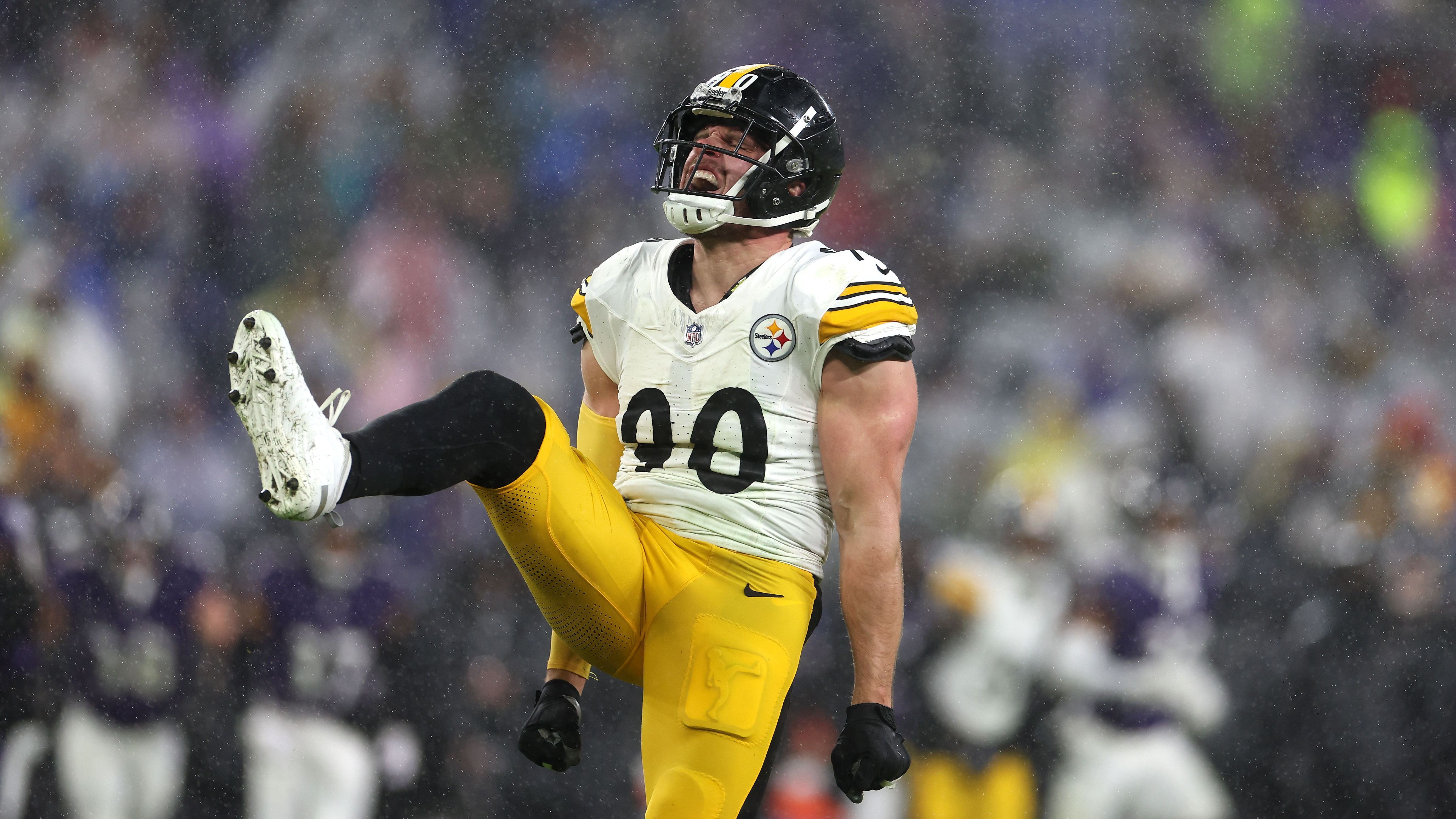 <strong>T.J. Watt (Pittsburgh Steelers)</strong><br>Position: Linebacker<br>Awards: Defensive Player of the Year<br>Quote: -185