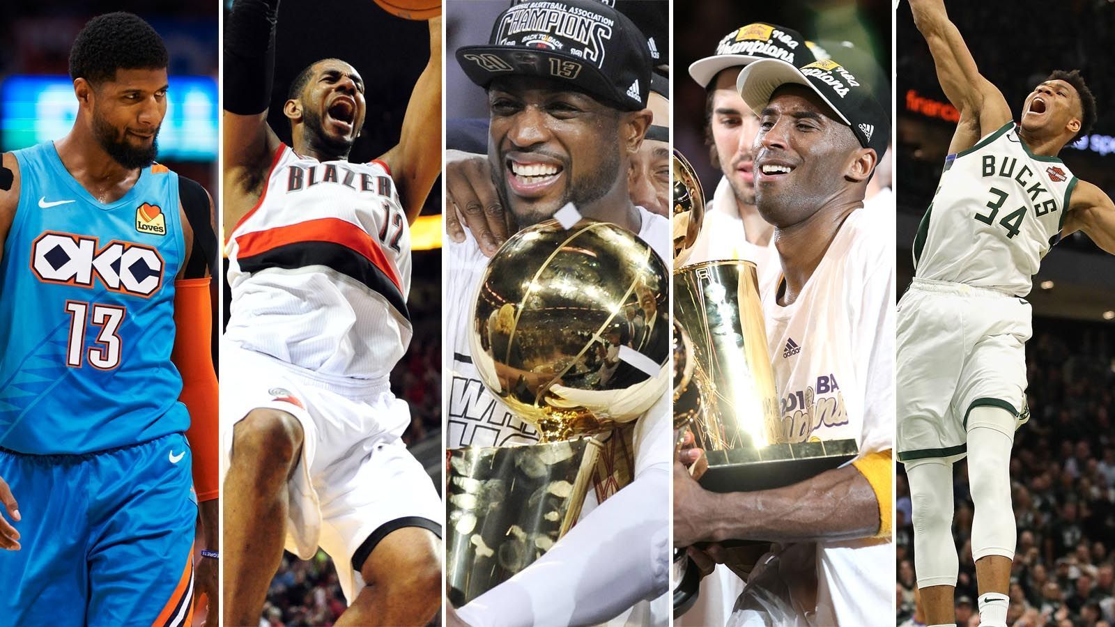 
                <strong>Das Third Team in der Übersicht</strong><br>
                Guards: Dwyane Wade, Kobe BryantForwards: Paul George, Giannis Antetokounmpo, LaMarcus Aldridge
              