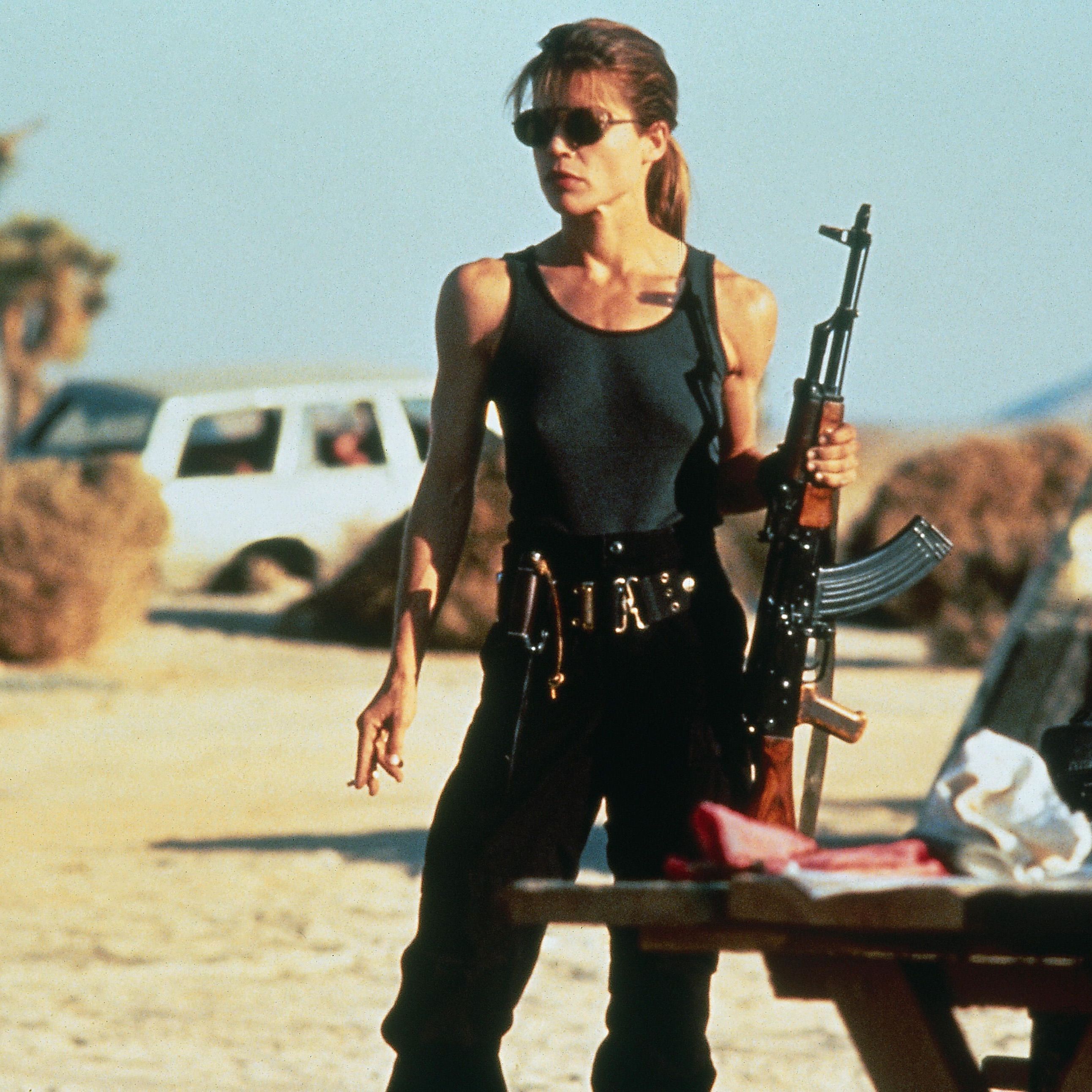 Linda Hamilton in "Terminator 2 - Tag der Abrechnung"