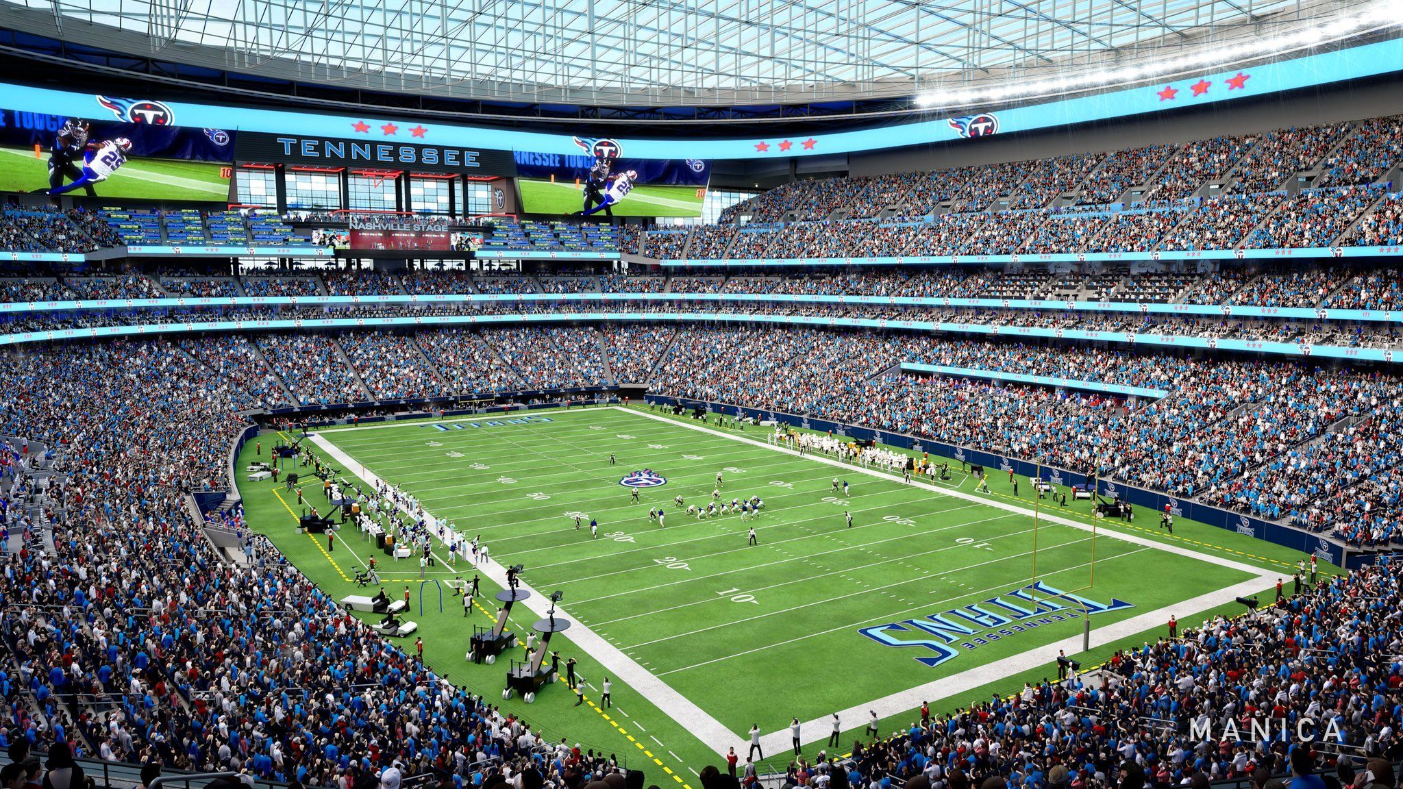 <strong>Tennessee Titans</strong><br>Name: Nissan Stadium<br>Kosten: 2,1 Milliarden Dollar<br>Fertigstellung: Geplant für 2027