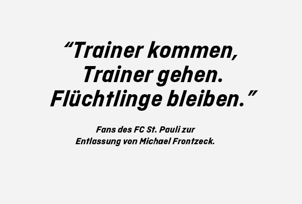 
                <strong>Fans des FC St. Pauli</strong><br>
                Der FC St. Pauli ist einfach ein spezieller Verein. Aber die Fans regen zum Nachdenken an.
              
