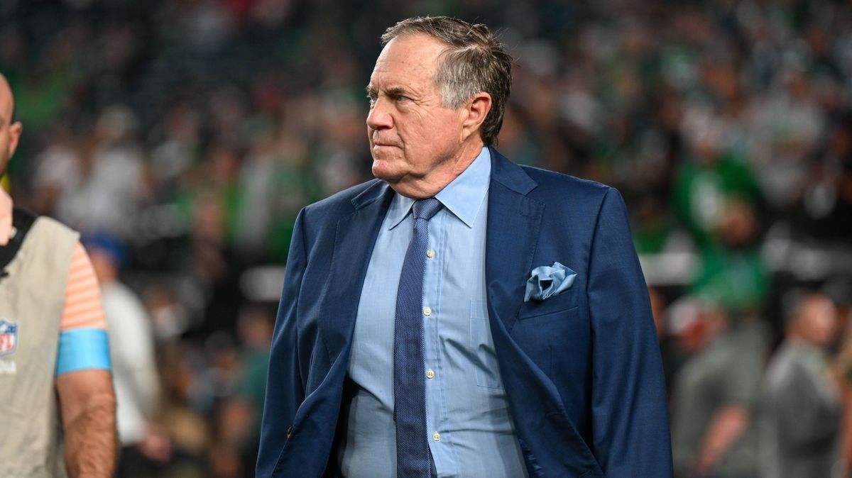 PHILADELPHIA, PA - SEPTEMBER 16: Coaching legend Bill Belichick before the game between the Philadelphia Eagles and the Atlanta Falcons on September 16th, 2024 at Lincoln Financial Field in Philade...