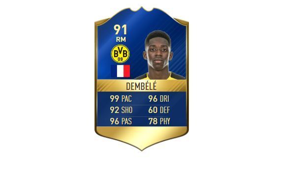 
                <strong>Mittelfeld - Ousmane Dembele (Borussia Dortmund)</strong><br>
                Stärke: 91
              