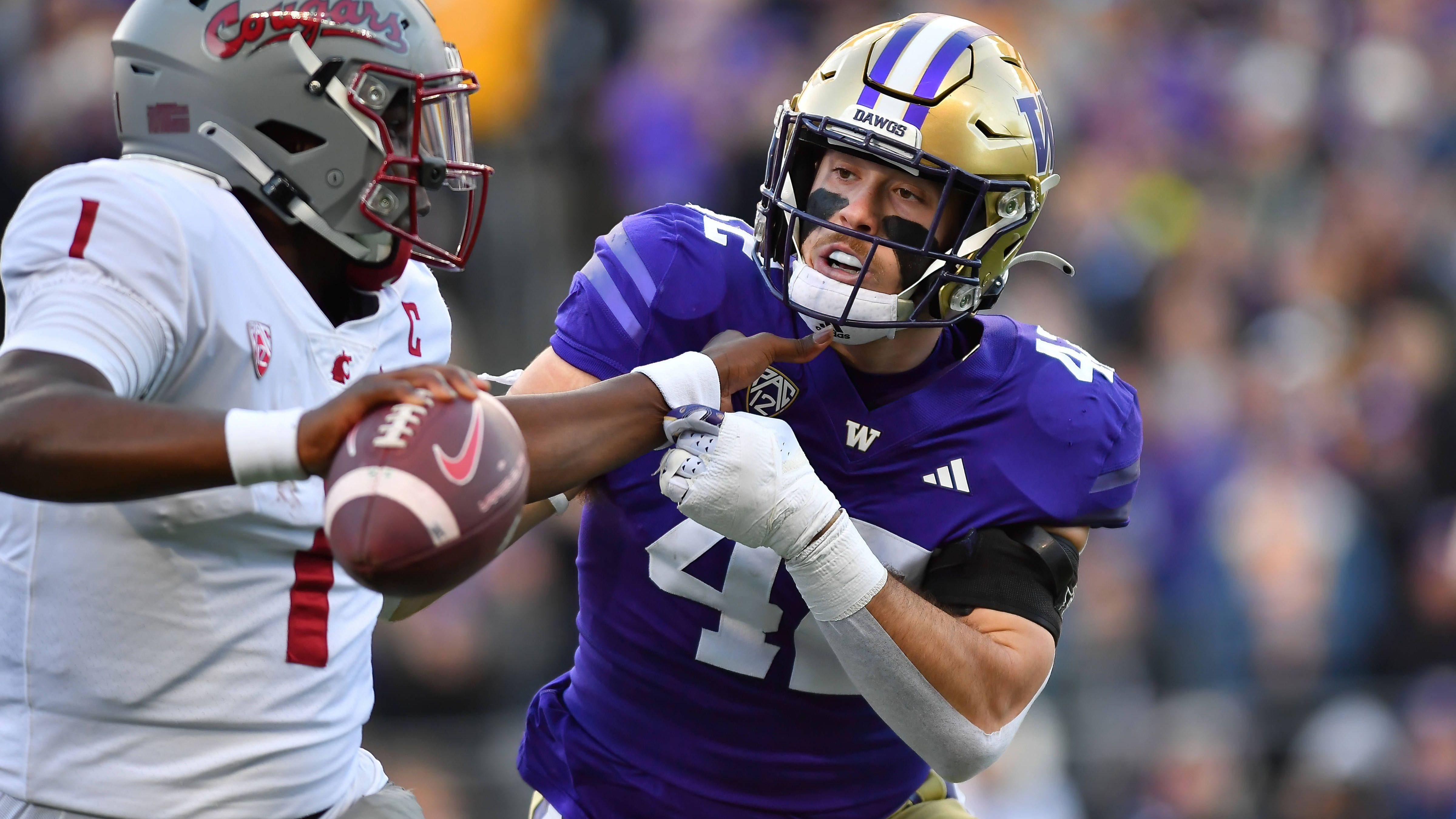 <strong>3. Blake Corum vs. Wahingtons Linebacker</strong><br>So, wie sie für Blake Corum gegen Alabama (und vorher alle anderen Defensiven) den Räumungsdienst absolvierten, wird es für die Huskies-Verteidiger auf starkes Lückenstopfen ankommen. Linebacker Edefuan Ulofoshio, Alphonzo Tuputala und Carson Bruener können sich gegen den Running Back keine verpassten Tackles leisten.