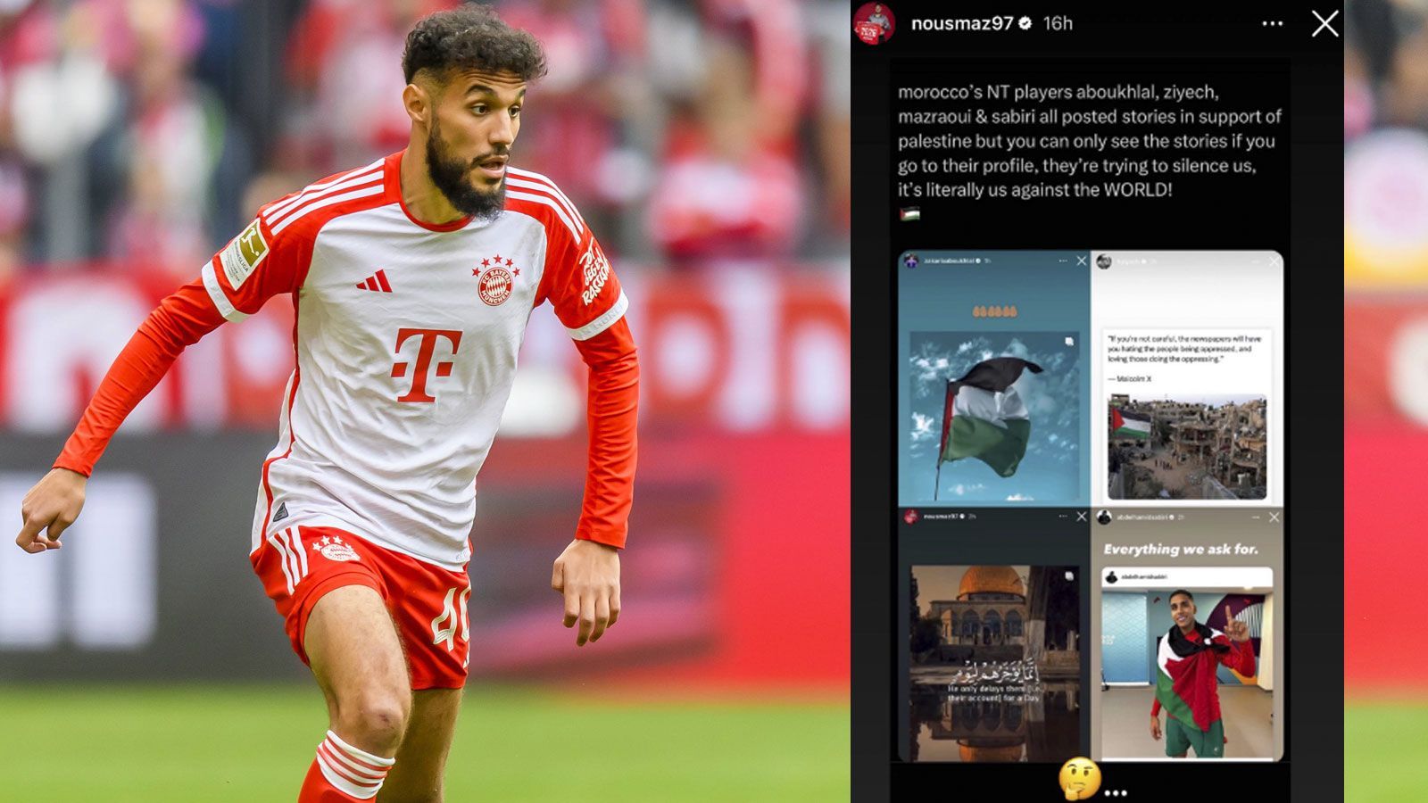Fußball-Stars auf Social Media: FCB-Profi Mazraoui postet zum Israel-Krieg