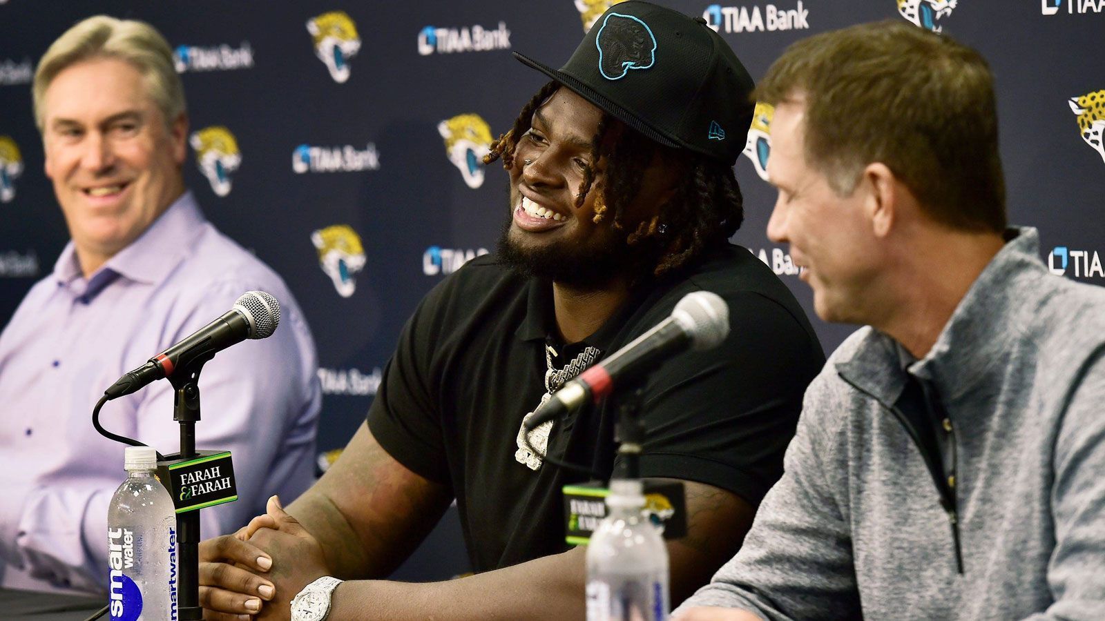 
                <strong>27. Pick: Anton Harrison (Jacksonville Jaguars) </strong><br>
                &#x2022; Rückennummer: 76<br>&#x2022; Position: Offensive Tackle <br>
              