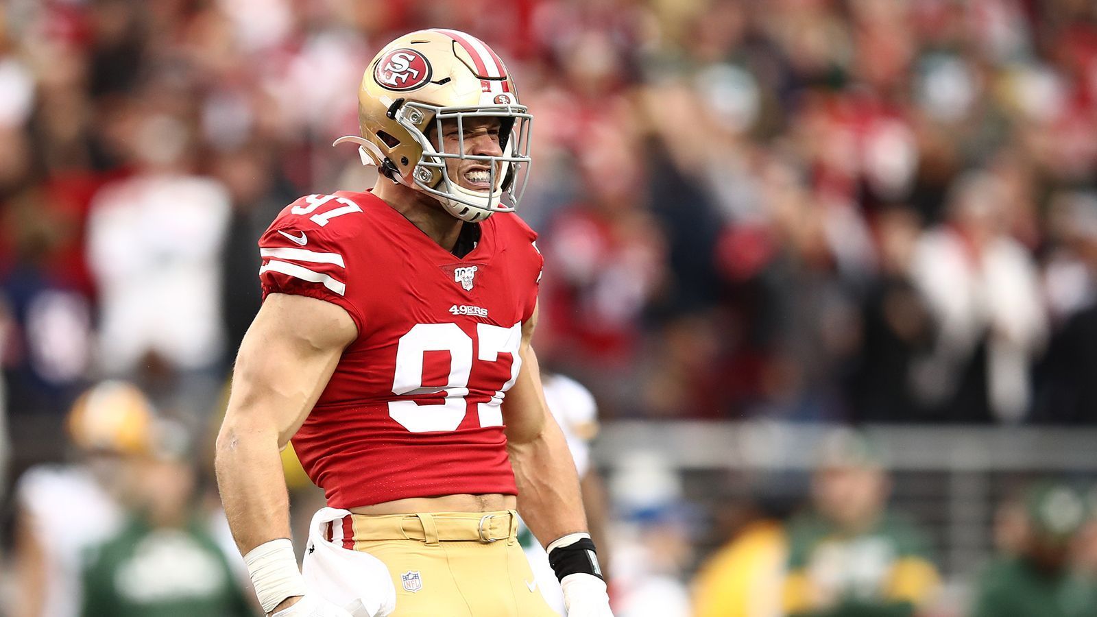 
                <strong>X-Faktor</strong><br>
                Das Ass im Ärmel der 49ers hört auf den Namen Nick Bosa. San Francisco sicherte sich den Rookie an zweiter Stelle im NFL-Draft. Bosa etablierte sich sofort in der Defensive Line und bereitet gegnerischen Quarterback seit Tag eins Kopfschmerzen. Der kleine Bruder von Joey Bosa (spielt bei den Los Angeles Chargers) sammelte in dieser Spielzeit bereits zwölf Sacks und zählt zu den besten Talenten der Liga. Nicht umsonst wurde er zum Rookie of the Year gewählt.
              