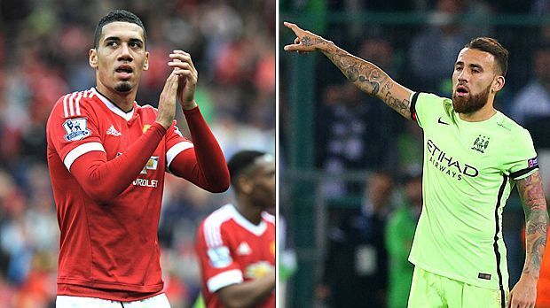 
                <strong>Rechter Innenverteidiger: Chris Smalling vs. Nicolas Otamendi</strong><br>
                Rechter Innenverteidiger: Chris Smalling vs. Nicolas Otamendi. Uniteds Abwehrchef (li.) bekommt es in unserem Vergleich mit Citys 45-Millionen-Euro-Einkauf zu tun. Otamendi hat sich zuletzt zwar einen Stammplatz erarbeitet, doch gegen den aktuell bärenstarken Smalling sieht der Argentinier kein Land. Damit steht's 3:0 für United.
              