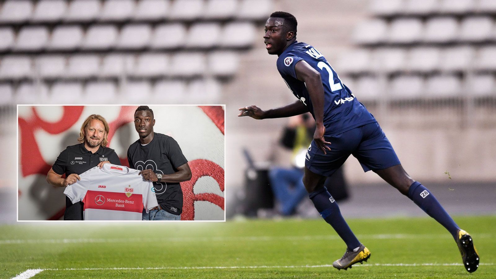 
                <strong>Als "No-Name" aus Paris verpflichtet</strong><br>
                Am 13. August 2019 verkündete der VfB Stuttgart den Transfer von Silas Wamangituka. Silas wer? Wa-man-gi-tu-ka - einen Mann, den zuvor wohl nur Scouts und Transferexperten auf dem Zettel hatten. Und natürlich VfB-Sportdirektor Sven Mislintat. Der Kongolese wechselte vom Paris FC aus der zweiten französischen Liga an den Neckar und unterzeichnete einen Vertrag bis 2024. Der Klub aus Bad Cannstatt überwies eine Ablösesumme von kolportierten acht Millionen Euro. Damit ist er zusammen mit Davie Selke der teuersten Transfer in der Geschichte der 2. Liga. Dementsprechend hoch waren die Erwartungen – Erwartungen, die er anfangs nicht immer erfüllen konnte.
              