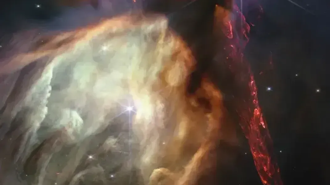 Zum Einjährigen gibt es von James Wenn spektakuläre Bilder: Hier die "Rho-Ophiuchi Wolke" - das der Erde am nächsten gelegene Sternen-Entstehungsgebiet.