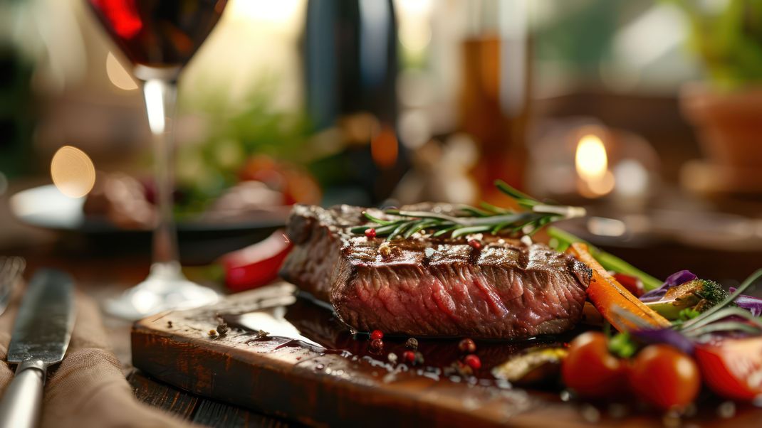 Genuss pur: Falsches Filet vom Rind mit Rotwein-Soße.