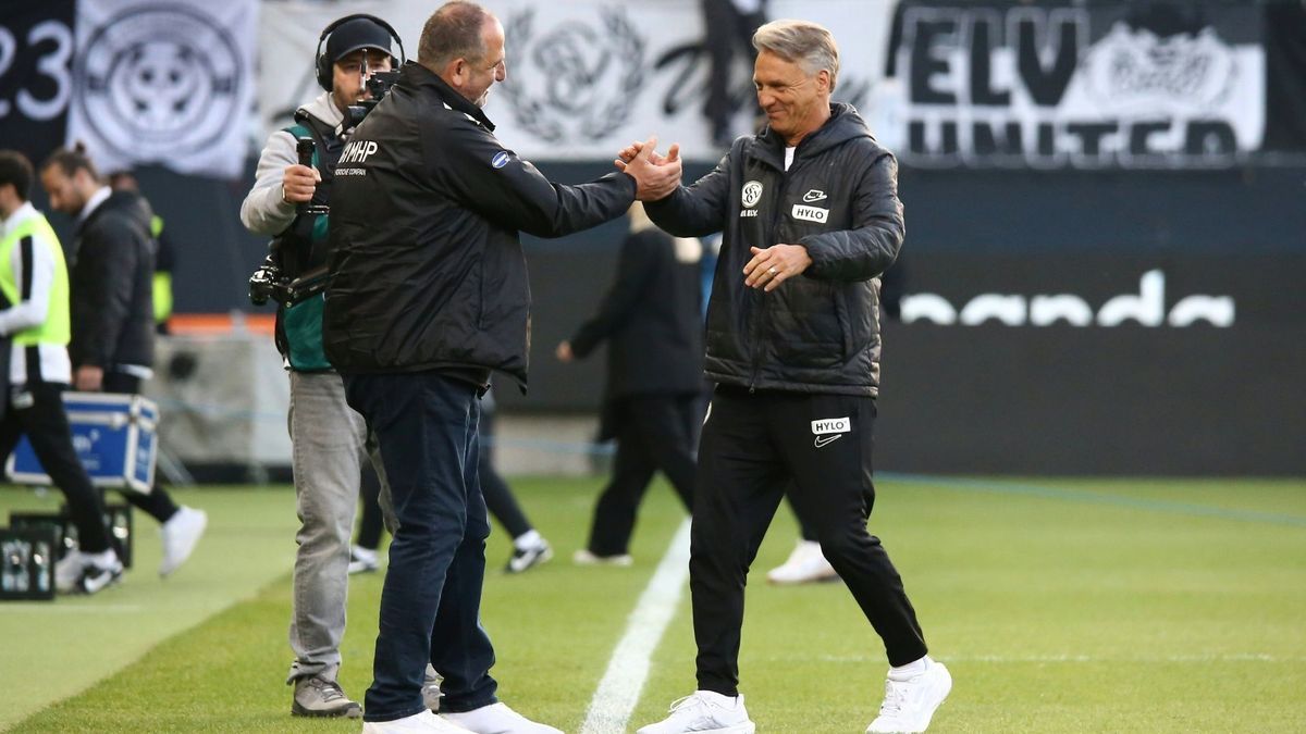 Finales Duell: Frank Schmidt (l.) und Horst Steffen