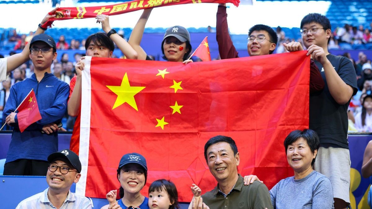 Chinesische Fans in Perth