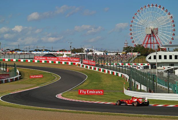 
                <strong>Tolle Kulisse</strong><br>
                Im Hintergrund das Riesenrad, vorne Fernando Alonso: Der Ferrari-Pilot kommt im Qualifying nicht über Rang acht hinaus
              