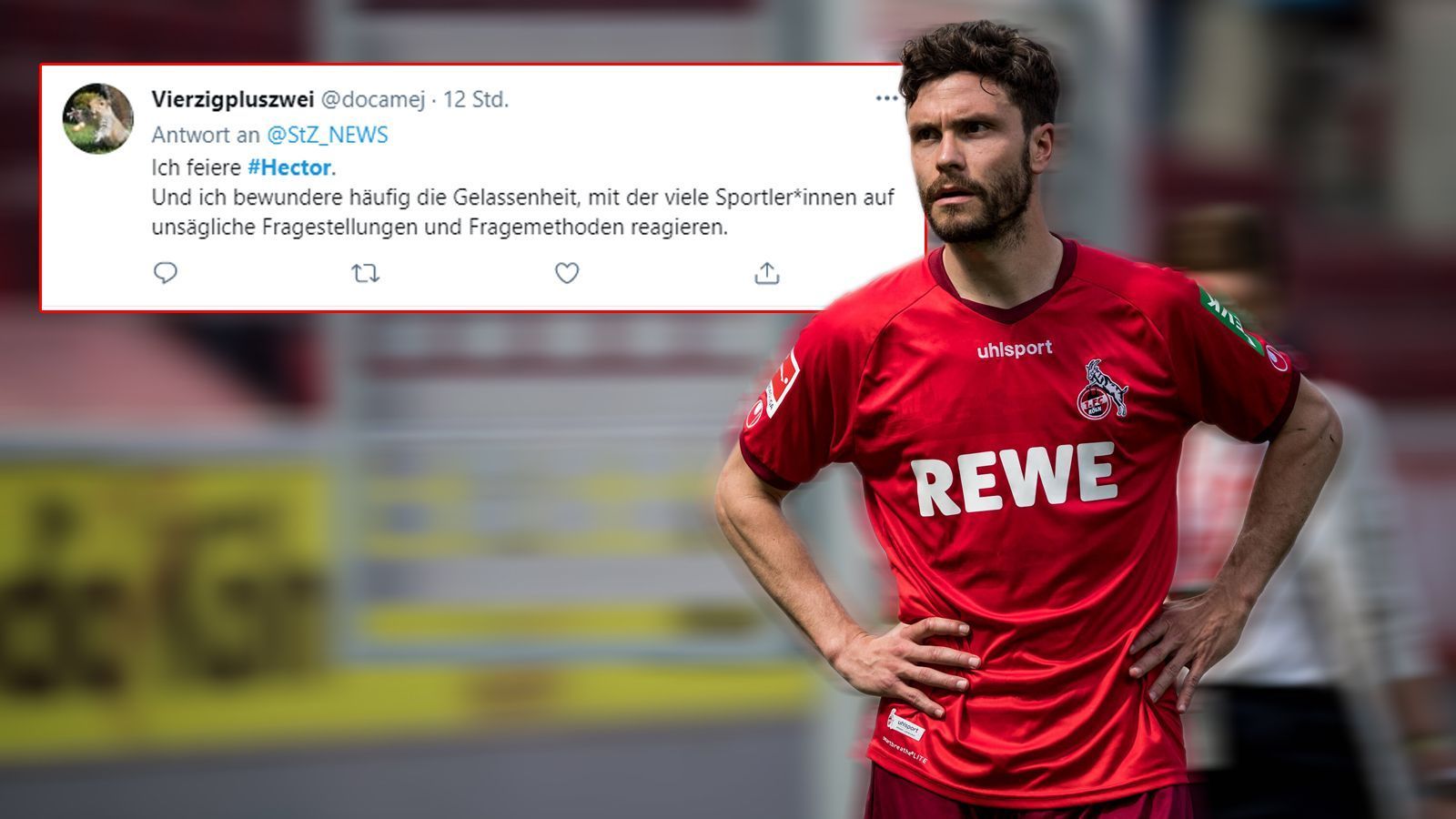 
                <strong>Hector wird gefeiert</strong><br>
                Sich direkt nach einem enttäuschenden Spiel emotional zu fangen und sachlich zu antworten, ist nicht immer einfach. Den Profis sollte man das wohl zu Gute halten. 
              