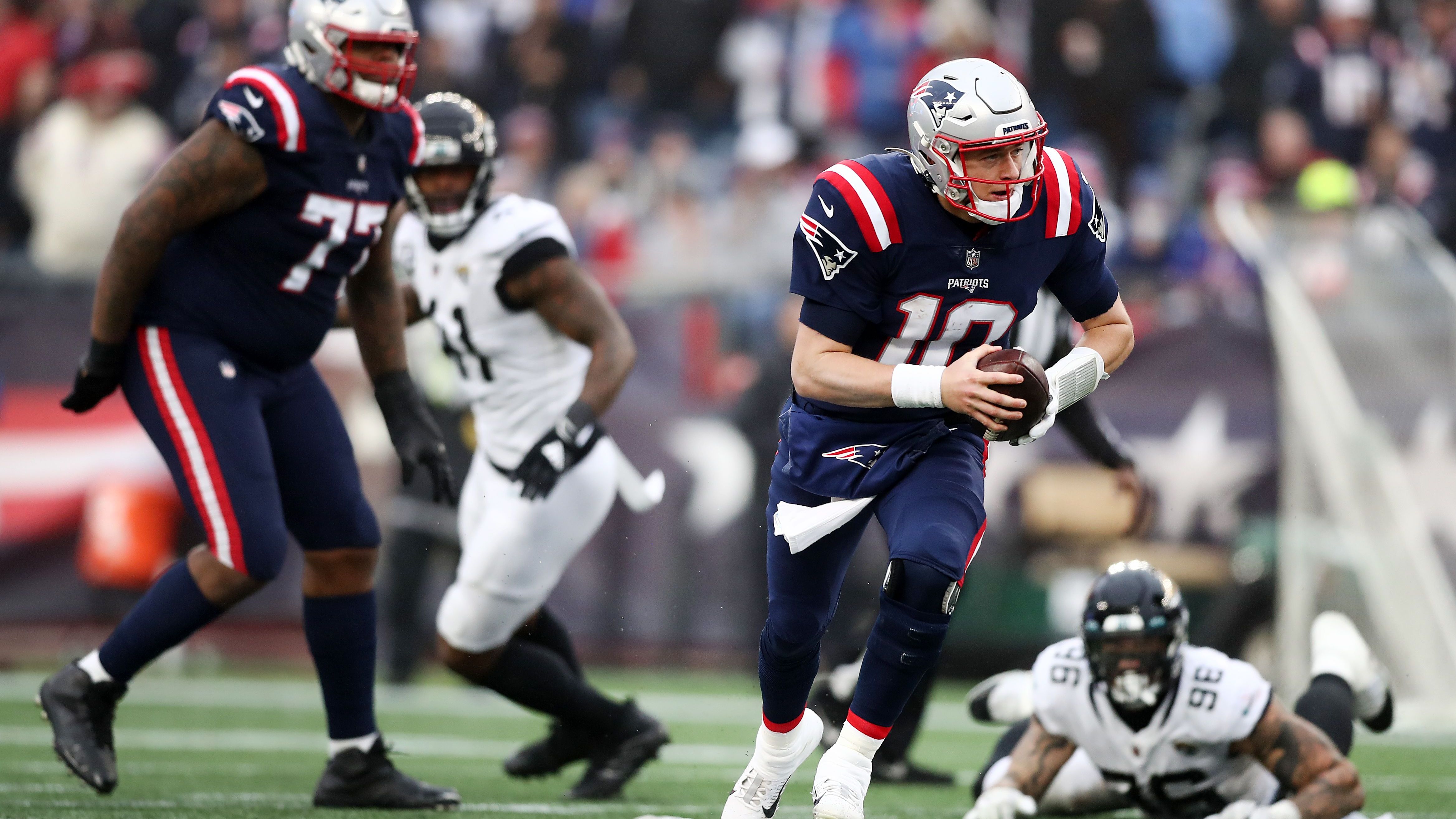 <strong>New England Patriots</strong><br>Saison 2021<br>Am 02.01.2022 im Spiel gegen die Jacksonville Jaguars<br>Endergebnis: 50-10