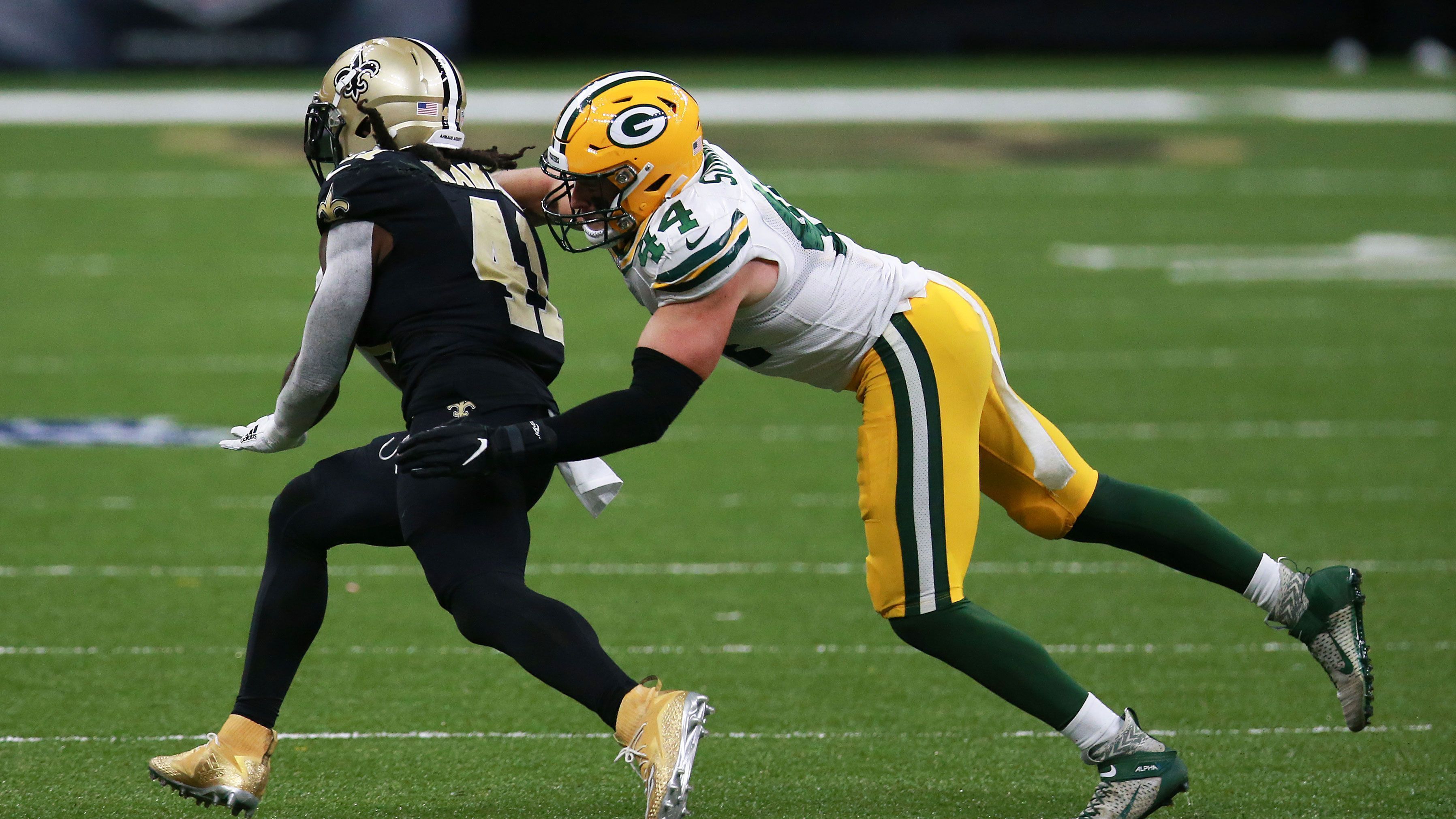 
                <strong>Gegen die Packers: Warum sich die Saints für Jacksonville entschieden</strong><br>
                Nachdem Hurrikan Ida in New Orleans sein Unwesen getrieben hat, können die Saints in den ersten Wochen der NFL-Saison nicht im eigenen Stadion spielen. Gegen die Green Bay Packers zum Saisonauftakt wählten die Verantwortlichen das Stadion der Jaguars als Ausweichoption - und das wohl nicht ganz ohne Hintergedanken. ran bringt Licht ins Dunkel, warum die Wahl schließlich auf Jacksonville fiel.
              