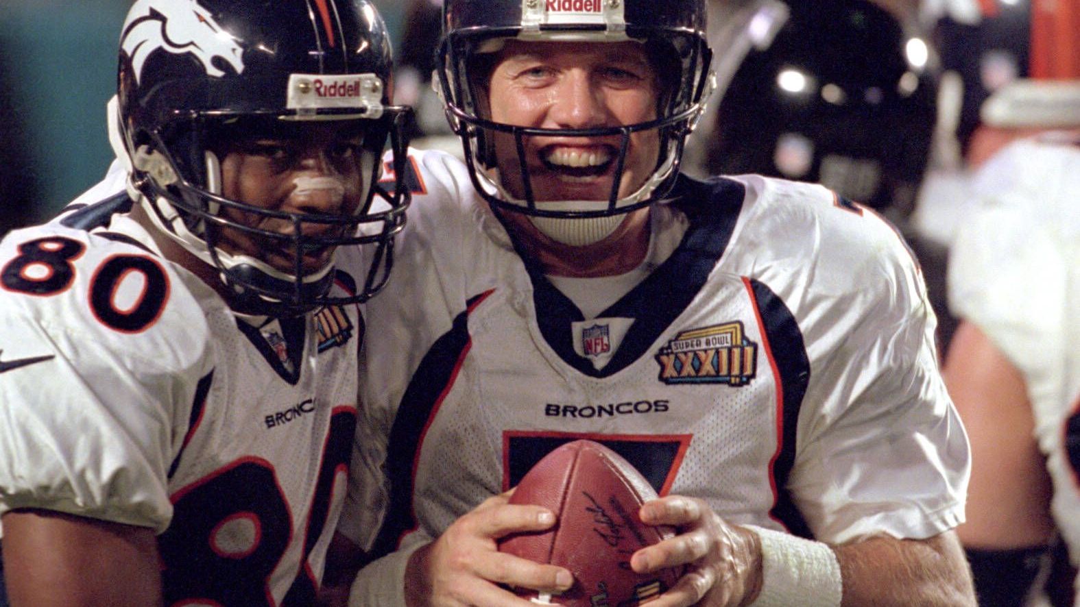 <strong>John Elway</strong> <br>Letzter TD-Pass auf: Rod Smith<br>Wann: 31.01.1999<br><em>Es war der einzige Touchdown-Pass von John Elway im Super Bowl der Saison 1998. Elway wurde zum Super-Bowl-MVP ernannt und beendete im Anschluss seine Karriere!</em>