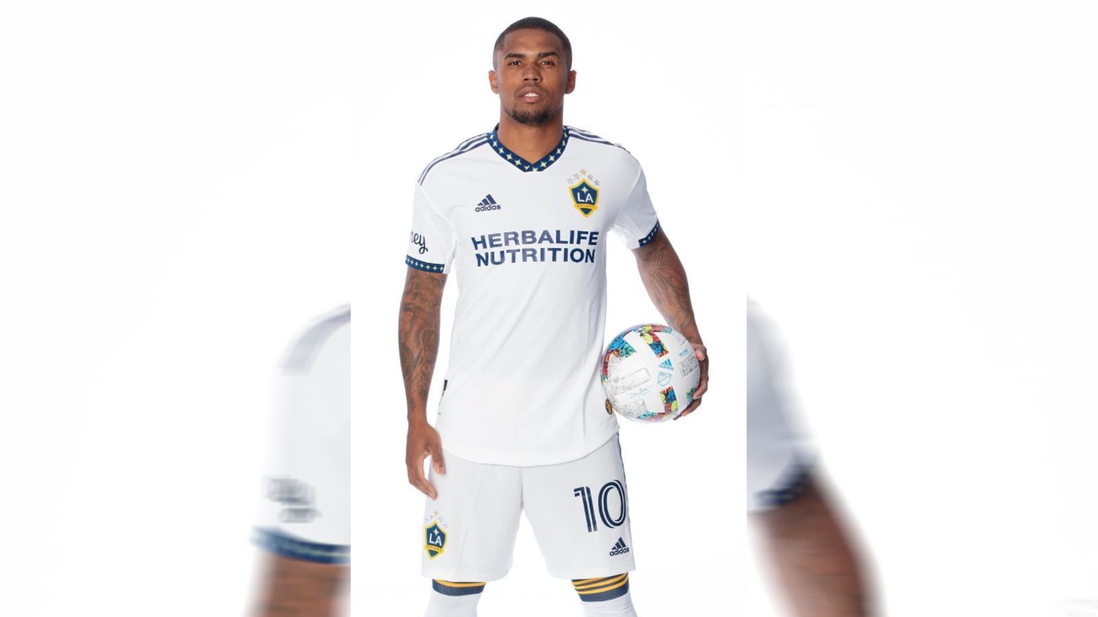 
                <strong>LA Galaxy</strong><br>
                "City of Dreams" nennt sich die neue Arbeitskleidung von LA Galaxy. Dabei mithelfen, den kalifornischen MLS-Klub quasi in neue Galaxien zu befördern, soll nun auch der frühere Bayern-Star Douglas Costa. Der Flügelflitzer wechselte nach dem Abstieg von Gremio Porto Alegre zu LA Galaxy.
              