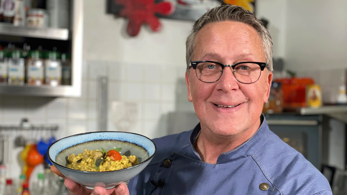 Dirk mit Bratwurst-Risotto