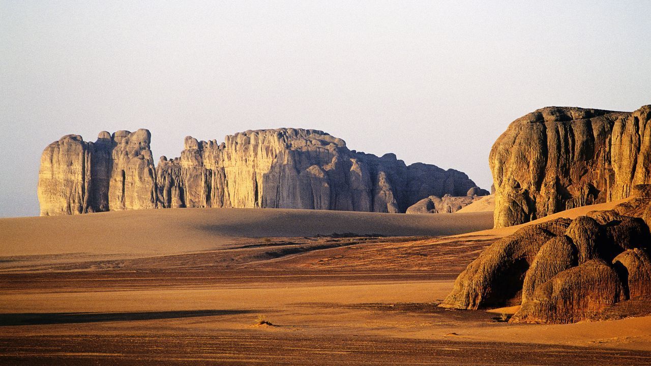 Das Tibesti-Gebirge im Tschad: Ein Teil davon ist der Vulkan Emi Koussi, die höchste Erhebung der Sahara.