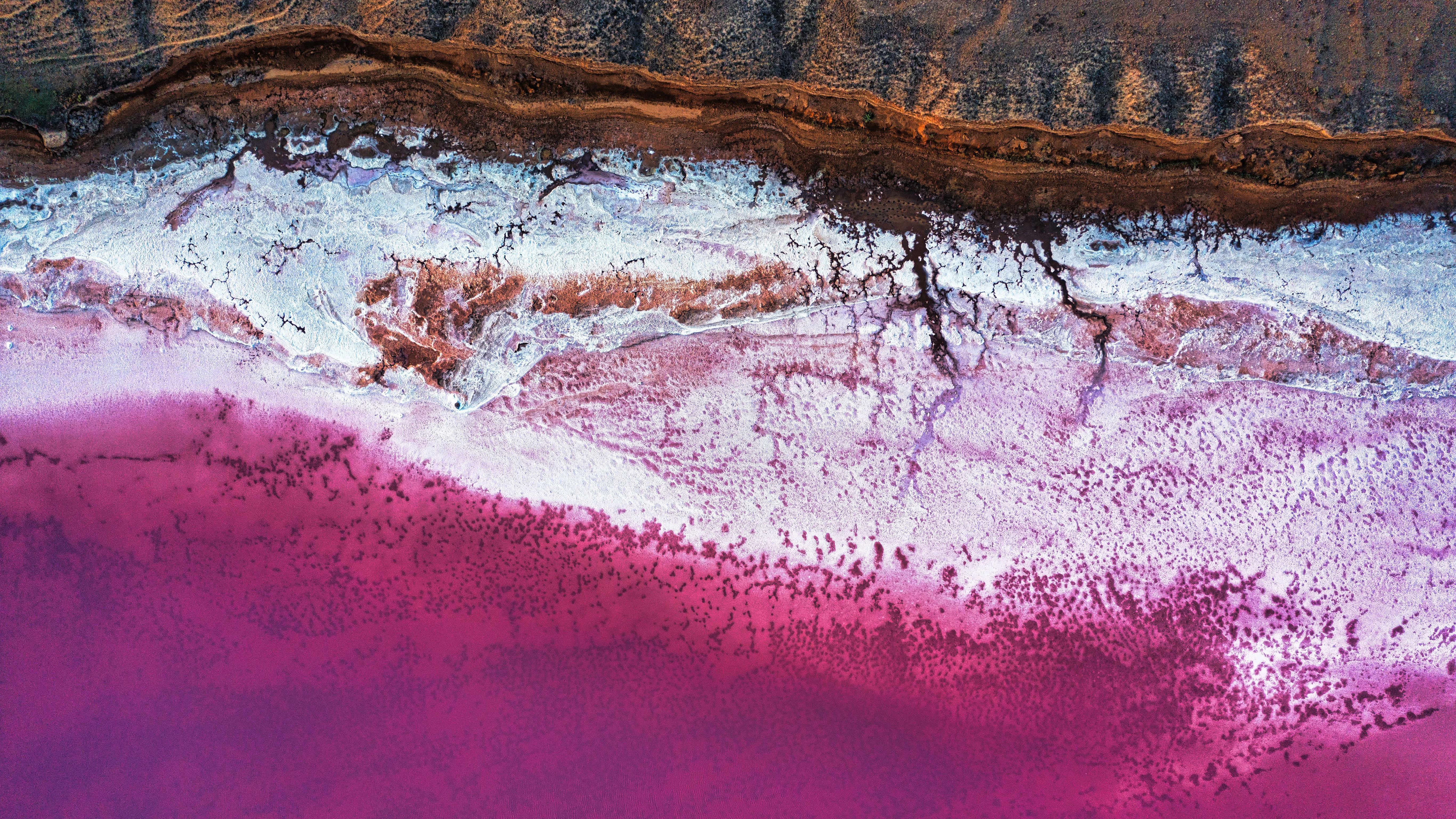 Vogelperspektive des "Pink Lake"