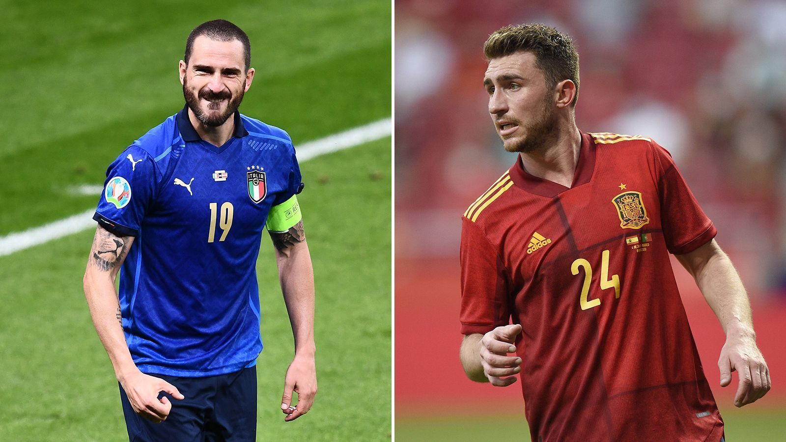 
                <strong>Innenverteidigung: Leonardo Bonucci vs. Aymeric Laporte</strong><br>
                Die Verteidigung ist nicht erst seit diesem Turnier Italiens Trumpf, doch das Duo Bonucci/Chiellini spielt bei dieser EM nochmal auf einem anderen Level. Bonucci zeigt Weltklasse-Leistungen am Fließband und ist nicht nur sportlich ein großer Rückhalt für die Mannschaft. Das gilt allerdings auch für Spaniens Abwehrchef Laporte. Der 27-Jährige, der sich erst kurz vor der EM gegen Frankreich und für Spanien entschieden hat, ist der neue Fels in der Brandung. Ein Positionsduell zweier Ausnahmespieler. Unentschieden. Stand: 3:2.
              