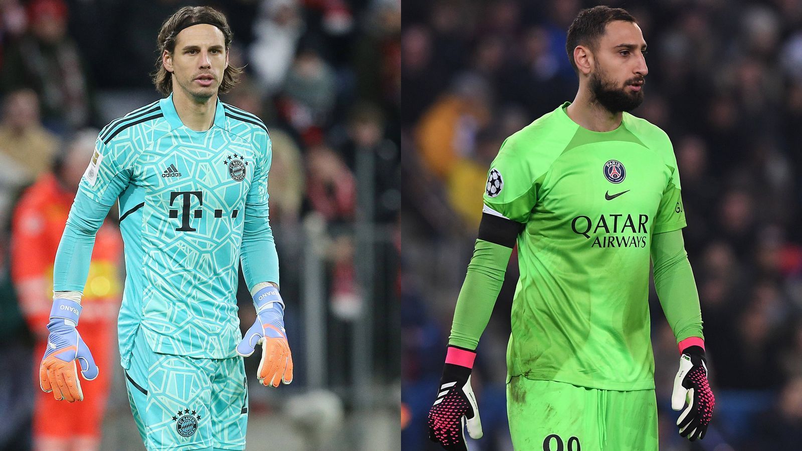 
                <strong>Tor: Yann Sommer vs. Gianluigi Donnarumma</strong><br>
                Bayerns Winter-Neuzugang Yann Sommer war bislang der erhofft zuverlässige Ersatz für den verletzten Manuel Neuer. Der Schweizer agierte vor allem auch im Champions-League-Hinspiel beim 1:0-Sieg der Münchner in Paris souverän. Sein Gegenüber Gianluigi Donnarumma gilt normalerweise ebenso als starker Rückhalt, obwohl der italienische Europameister im Hinspiel gegen die Bayern überraschend unsicher wirkte. Dennoch gibt es im Head-to-Head einen Punkt für beide Keeper. Zwischenstand: 1:1
              