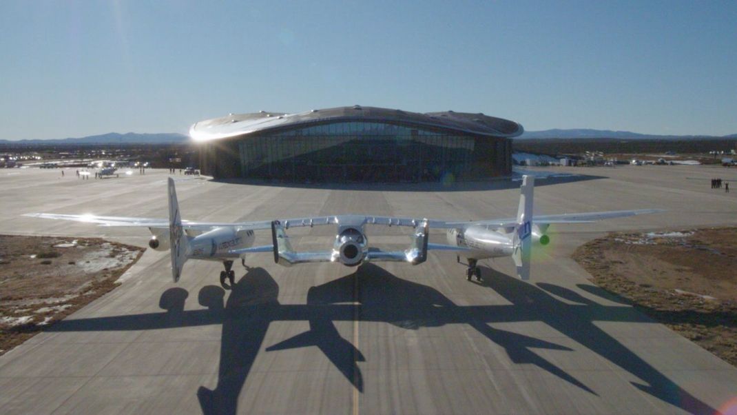 Sieht aus wie eine "Star Wars"-Filmkulisse: Der Spaceport America im US-Bundesstaat New Mexico ist der Weltraum-Flughafen von Virgin Galactic.