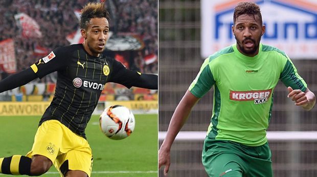 
                <strong>Pierre-Emerick und William-Fils Aubameyang</strong><br>
                Pierre-Emerick und William-Fils Aubameyang: Hummels Mannschaftskollege Pierre-Emerick Aubameyang (li.) hat ebenfalls einen Bruder, der den Traum vom Fußball-Profi verfolgt. William-Fils ist zwei Jahre älter als der BVB-Star und spielte zuletzt in der Regionalliga West für Kray. Davor hatte er durchaus prominente Stationen wie den AC Milan, wo auch Pierre-Emerick ausgebildet wurde. Seit Jahresanfang ist William-Fils vereinslos - nach 17 Hinrunden-Einsätzen für Kray. Vielleicht klappt es ja doch noch mit einer Profi-Karriere für den Innenverteidiger. Derweil mischt der frisch gebackene Fußballer des Jahres in Afrika, Pierre-Emerick, die Bundesliga mit Toren am Fließband auf.
              