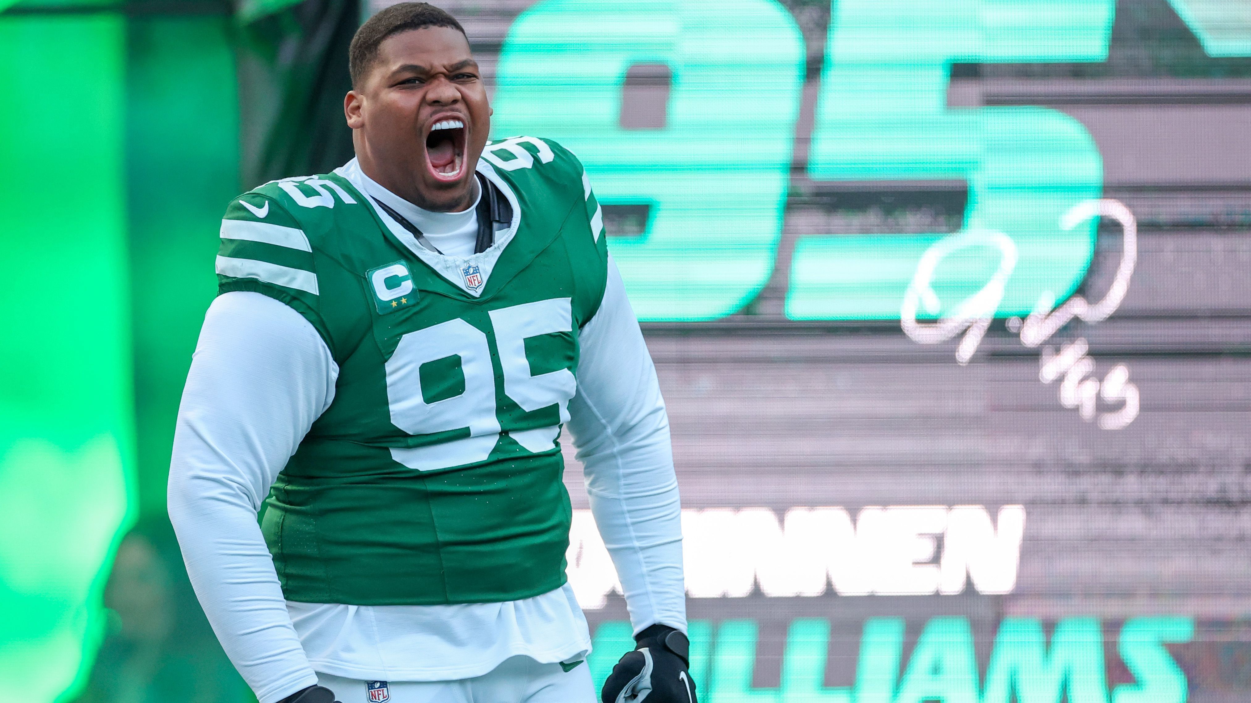 <strong>New York Jets: Quinnen Williams</strong><br>Position: Defensive Tackle<br>Gehalt 2025: 21,6 Millionen US-Dollar<br>Vertragsende: 2028