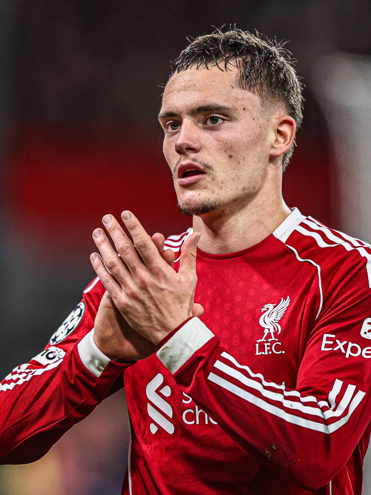 UEFA Champions League Matchday 4 of 8 Liverpool v Real Madrid Florian Wirtz of Liverpool during the UEFA Champions League Matchday 4 of 8 Liverpool vs Real Madrid at Anfield, Liverpool, United King...