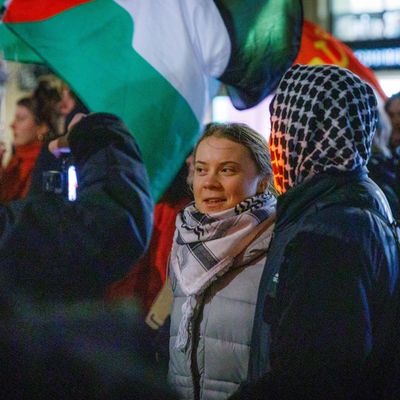 Überraschend war auch Thunberg auf der 200-Teilnehmer-Demonstration in Leipzig aufgetreten.