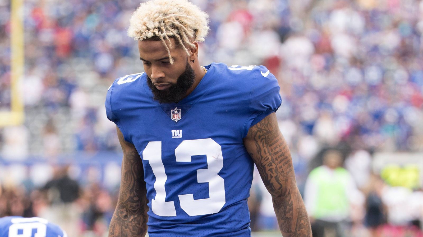 
                <strong>Odell Beckham Jr.: Die Details zu seinem Mega-Vertrag</strong><br>
                Insgesamt ist der Vertrag bis 2023 satte 98,459 Millionen Dollar schwer. Verdienen kann Beckham bis 2018: 21,459 Millionen. 38,459 Millionen sind es bis 2019, 52,709 Millionen bis 2020, 68,459 Millionen bis 2021, 83,459 Millionen bis 2022 sowie schließlich 98,459 Millionen bis 2023.
              