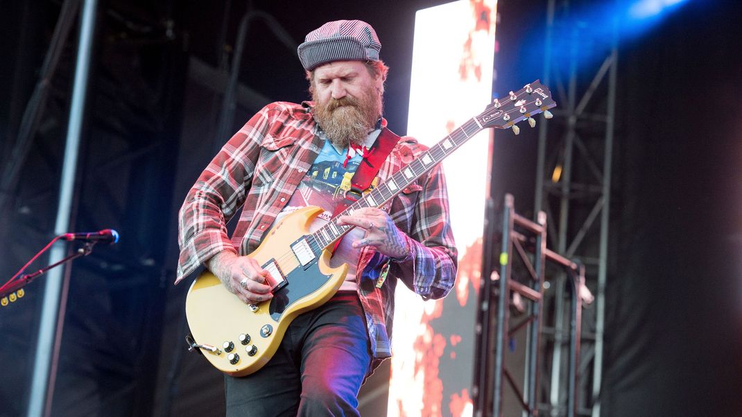 Mastodon-Musiker Brent Hinds bei einem Auftritt in Louisville im September 2017