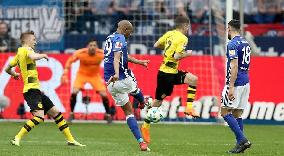 
                <strong>Schalke - Dortmund: Naldo-Hammer zum 2:0</strong><br>
                In der stärksten BVB-Phase versetzt Naldo den Gästen den Todesstoß. In der 82. Minute hämmert der Verteidiger einen indirekten Freistoß an der Mauer vorbei ins linke Eck. 2:0!
              